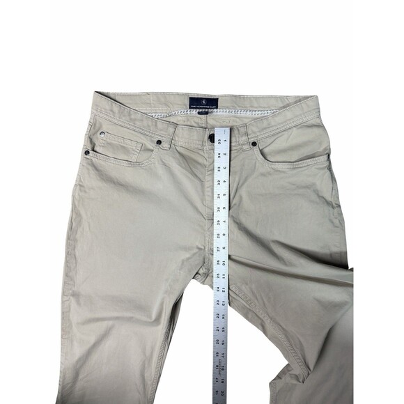Hart Schaffner Marx Men’s Luxury Performance  Pants Chino Khaki 34x30 Soft - Picture 6 of 13